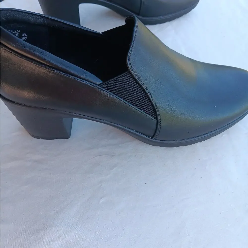 Dream Pairs Shoes Women's 11 Black Chunky 3-inch Heel Faux Leather